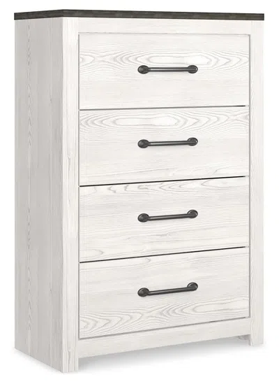 Ashley Gerridan 4 Drawer Chest Of Drawers In White/gray