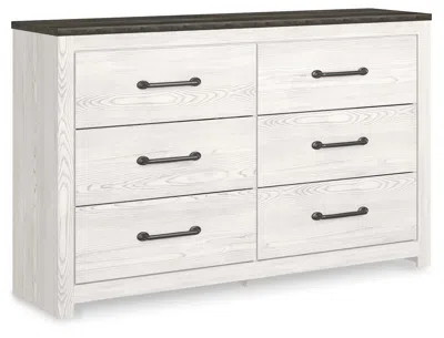 Ashley Gerridan 6 Drawer Dresser In White/gray
