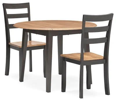 Ashley Gesthaven Dining Table And 2 Chairs In Natural/brown