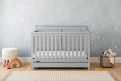 Ashley Graco Hadley 5-in-1 Convertible Crib With Drawer In Pebble Gray