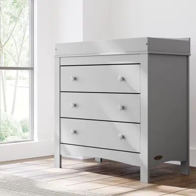 Ashley Graco Noah 3 Drawer Chest With Changing Topper In Pebble Gray