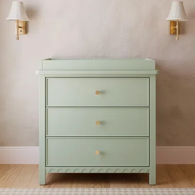 Ashley Graco Sasha 3 Drawer Chest Of Drawers In Sage
