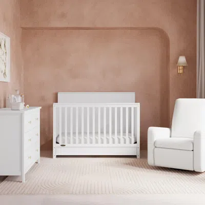 Ashley Graco Sasha 5-in-1 Convertible Crib With Storage Drawer In White