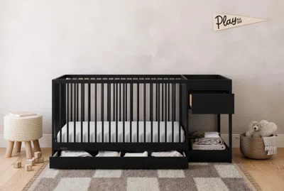 Ashley Graco Teddi 5-in-1 Convertible Crib And Changer With Storage Drawer In Black