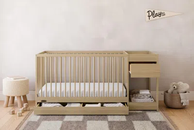 Ashley Graco Teddi 5-in-1 Convertible Crib And Changer With Storage Drawer In Driftwood