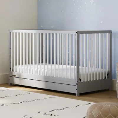 Ashley Graco Teddi 5-in-1 Convertible Crib With Drawer In Pebble Gray