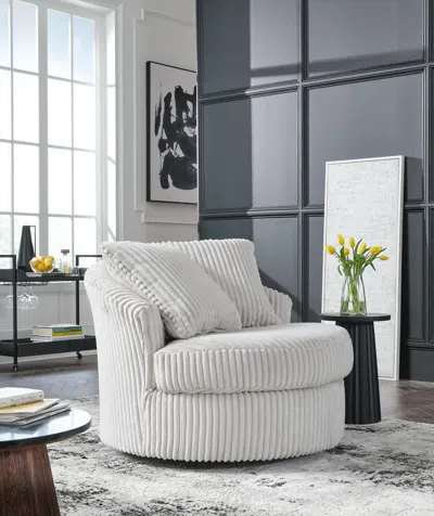 Ashley Gramwell Swivel Accent Chair In Alloy