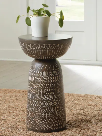Ashley Hadcher Accent Table In Cream/brown