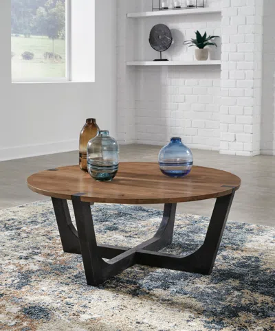 Ashley Hanneforth Coffee Table In Brown/black