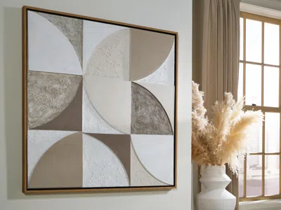 Ashley Harelman Wall Art In Tan/taupe/white
