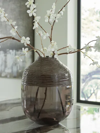 Ashley Harpwick Tall Vase In Iridescent Gray