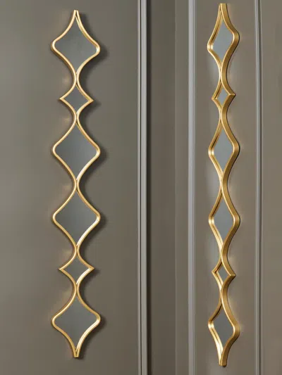 Ashley Harriswood Accent Mirror Set (set Of 2) In Gold Finish