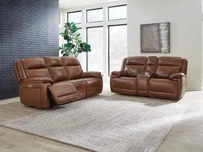 Ashley Healy Pier Sofa And Loveseat In Chocolate