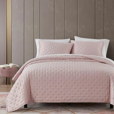 Ashley Hiend Accents Lyocell 3-piece King Quilt Set In Blush