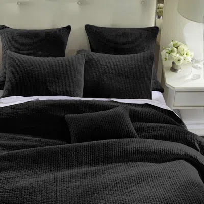 Ashley Hiend Accents Stonewashed 3-piece Full/queen Quilt Set In Black