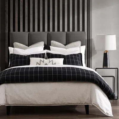 Ashley Hiend Accents Windowpane 2-piece Twin Comforter Set In Black