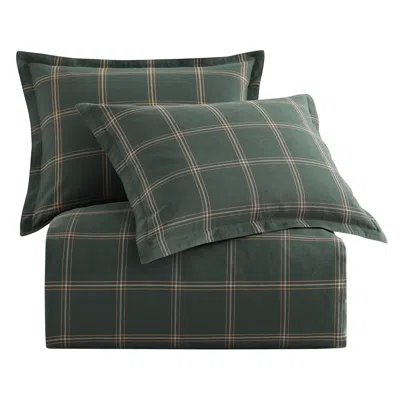 Ashley Hiend Accents Windowpane 3-piece Full Comforter Set In Hunter Green