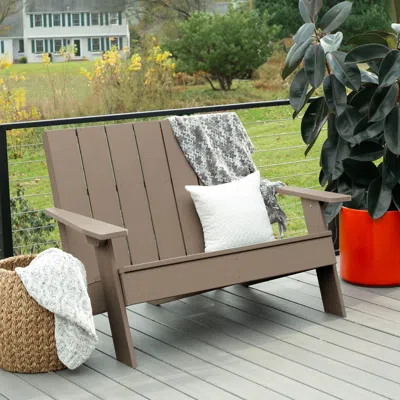Ashley Highwood Italica Outdoor Adirondack Chair In Woodland Brown