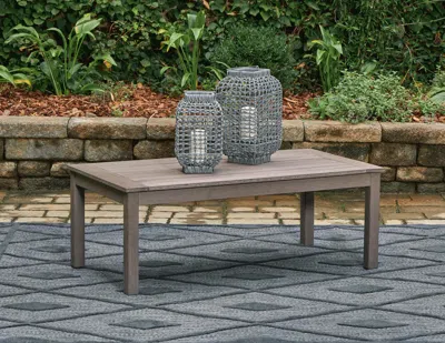 Ashley Hillside Barn Outdoor Coffee Table In Brown