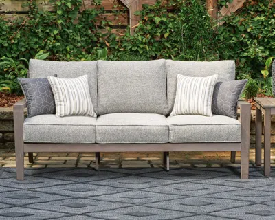 Ashley Hillside Barn Outdoor Sofa In Gray/brown