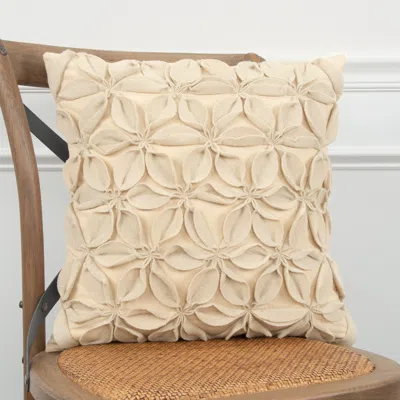 Ashley Home Accents Decorative Floral Throw Pillow In Cream