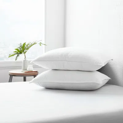 Ashley Home Collection 2 Pack Plush Down Alternative Gel Fiber Pillows In White