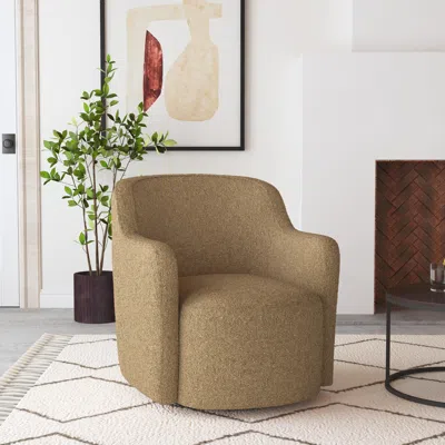Ashley Homepop Swivel Accent Chair In Tan