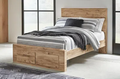Ashley Hyanna Full Panel Storage Bed With 2 Drawers In Tan Brown
