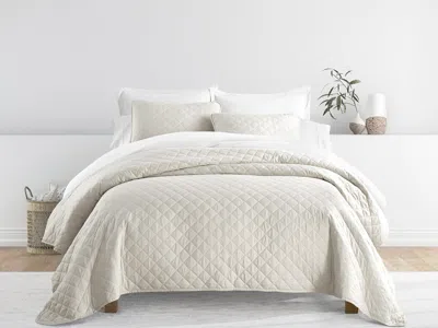 Ashley Ienjoy Home All Season 3 Piece King/california King Diamond Stitch Quilt Set With Shams In Natural