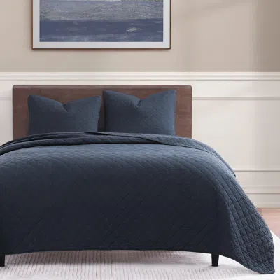 Ashley Indigo Hill 3-piece King Comfort Quilt Set In Navy