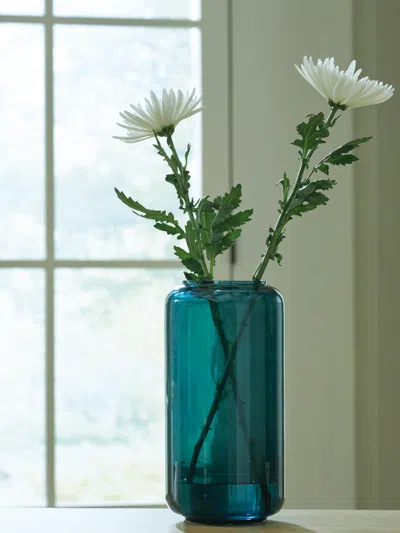Ashley Inisland Tall Vase In Teal