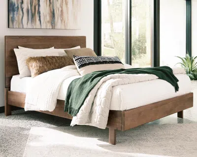 Ashley Isanti California King Panel Bed In Light Brown