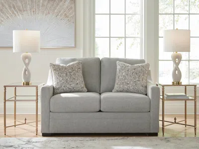 Ashley Ivory Brook Next-gen Nuvella™ Performance Fabric Loveseat In Dusk