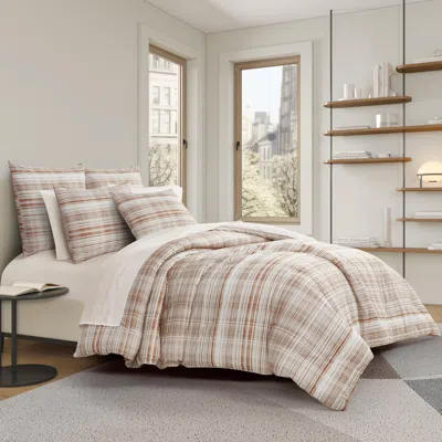 Ashley J. Queen Modern Pascal 3 Piece King/california King Comforter Set In Cinnamon