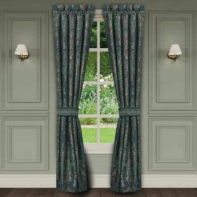 Ashley J. Queen New York Nancy Window Panel Pair In Teal