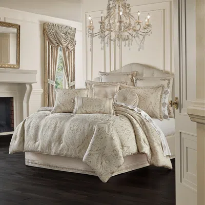 Ashley J. Queen New York Trinity California King 4 Piece Comforter Set In Champagne