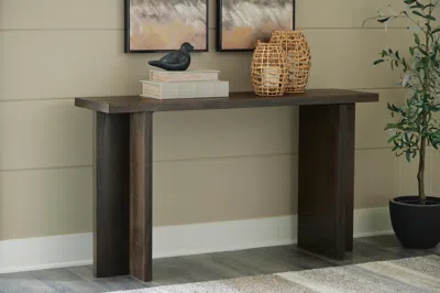 Ashley Jalenry Console Sofa Table In Grayish Brown