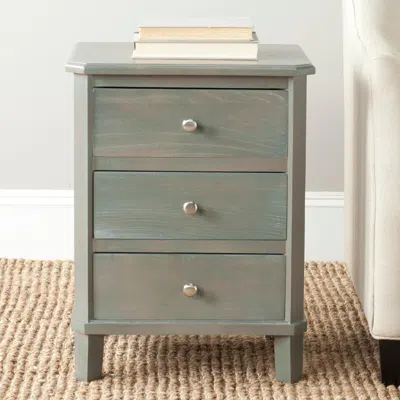 Ashley Joe Nightstand With Storage Drawers In French Gray