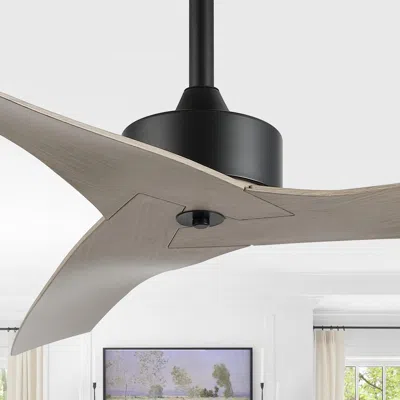 Ashley Jonathan Y Aldrin 50" Razor Ceiling Fan In Black/gray