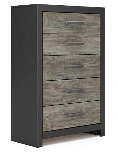 Ashley Jonnifer Chest Of Drawers In Black/gray