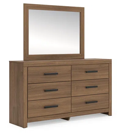 Ashley Jonnifer Dresser And Mirror In Auburn