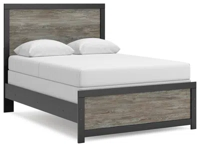 Ashley Jonnifer Full Panel Bed In Black/gray