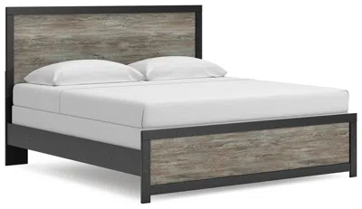 Ashley Jonnifer King Panel Bed In Black/gray