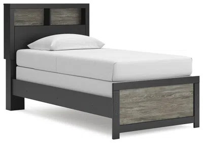 Ashley Jonnifer Twin Bookcase Bed In Black/gray