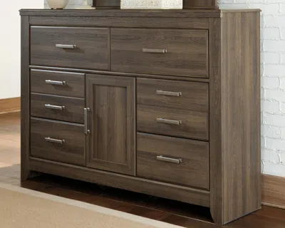 Ashley Juararo 6 Drawer Dresser In Dark Brown