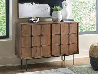 Ashley Juddins Accent Cabinet In Brown