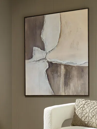 Ashley Junward Abstract Wall Art In Brown/tan/white
