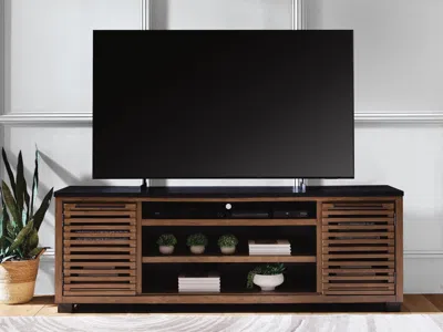 Ashley Kallari 84" Tv Stand In Warm Brown/black