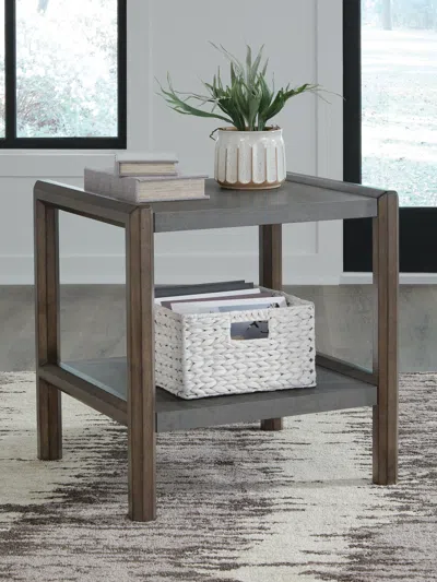 Ashley Kallenny End Table In Brown/gray
