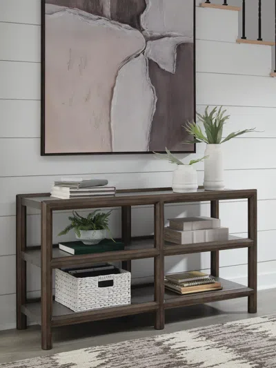 Ashley Kallenny Sofa Table In Brown/gray